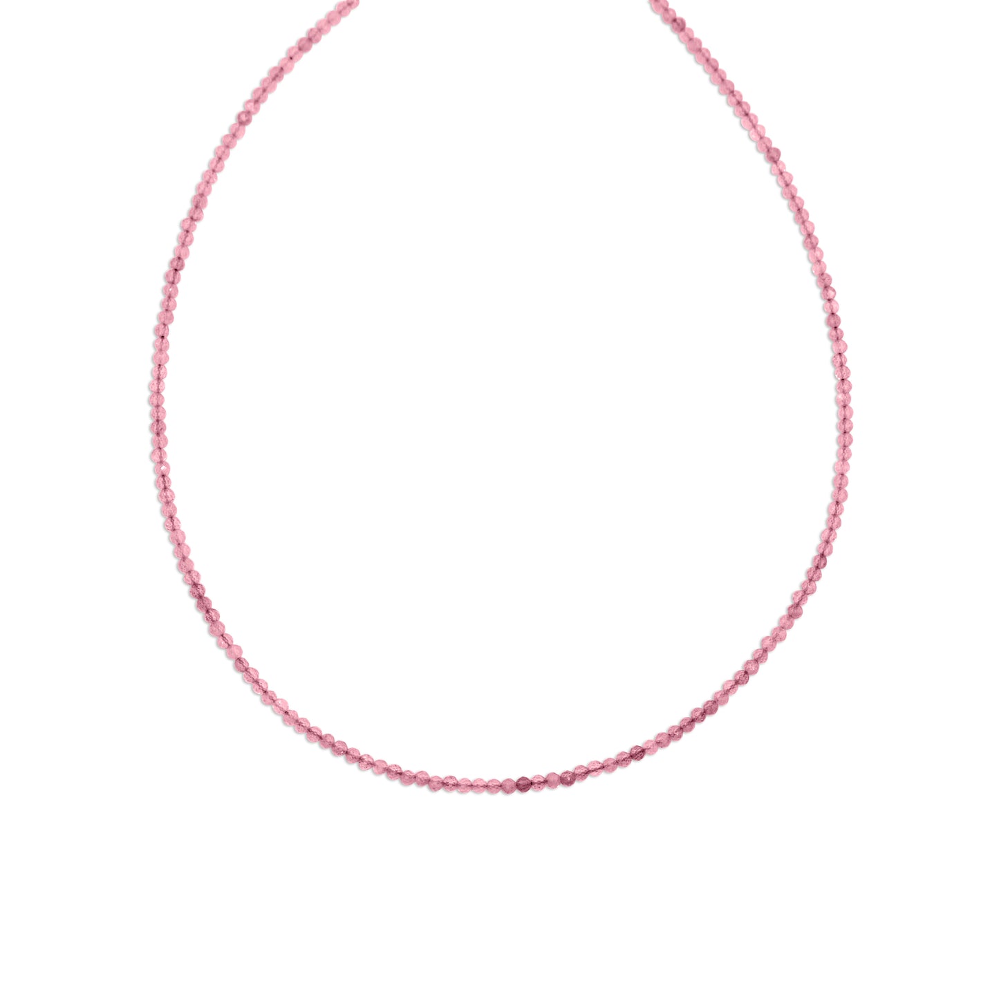 3 MM Edelsteen ketting - Toermalijn - Zilver