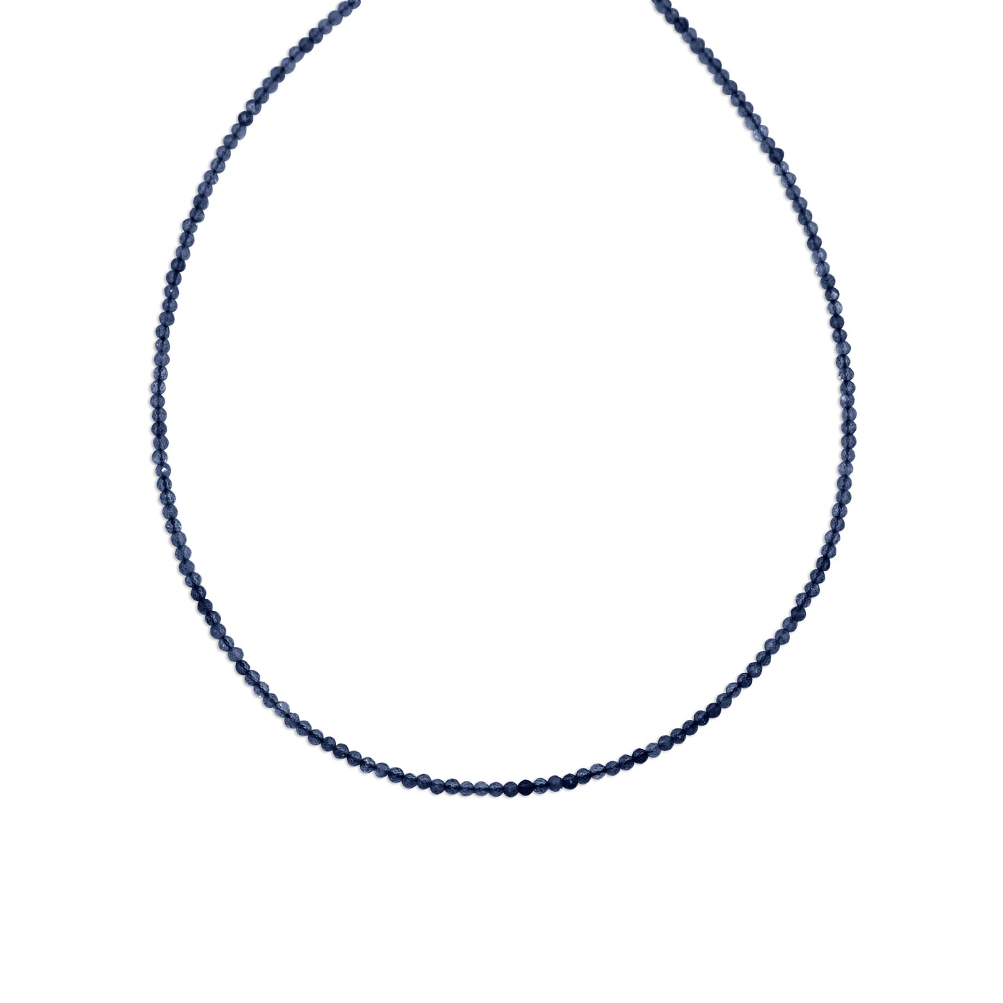3 MM Edelsteen ketting - Lapiz Lazulli - Zilver