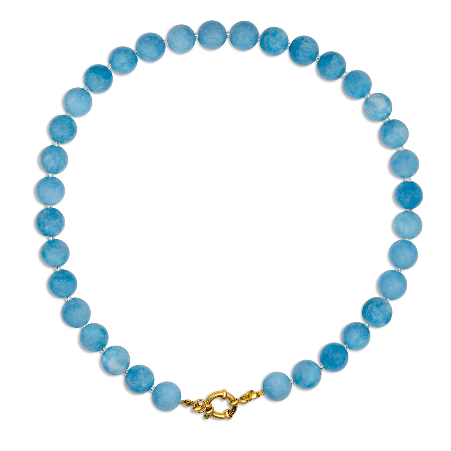 Edelsteen ketting - Blauwe Chalcedoon