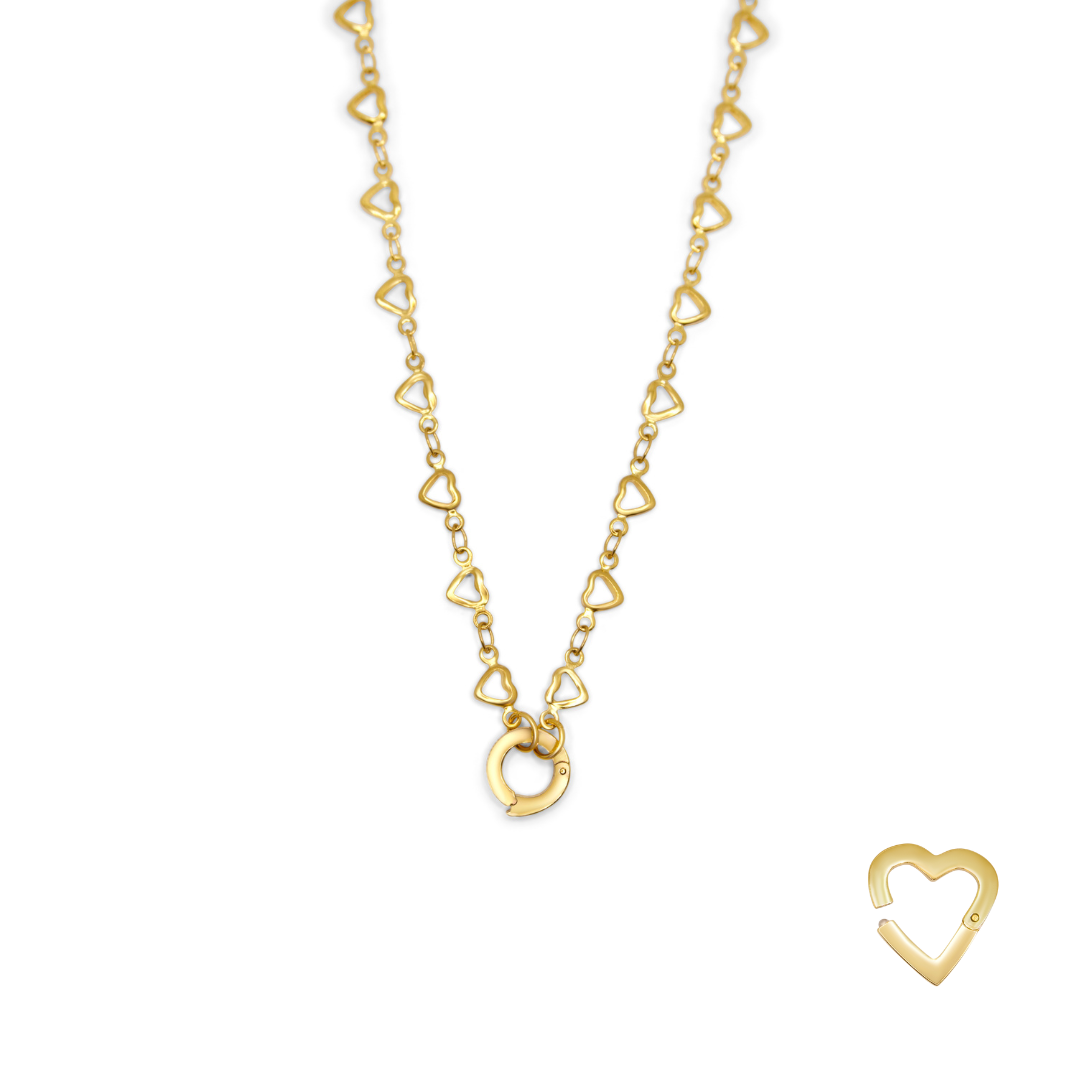 Geboortesteen bloem - ketting - Hartjes