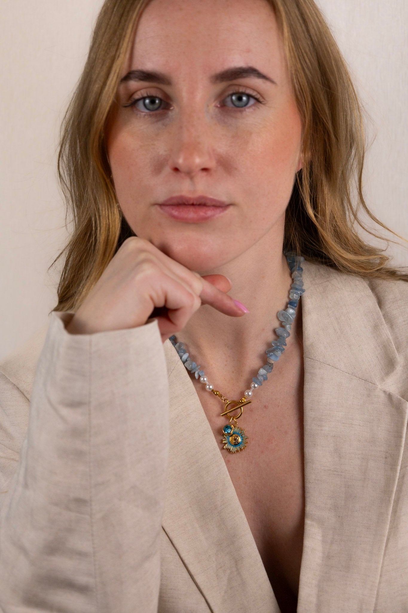 Edelsteen ketting - Aquamarijn