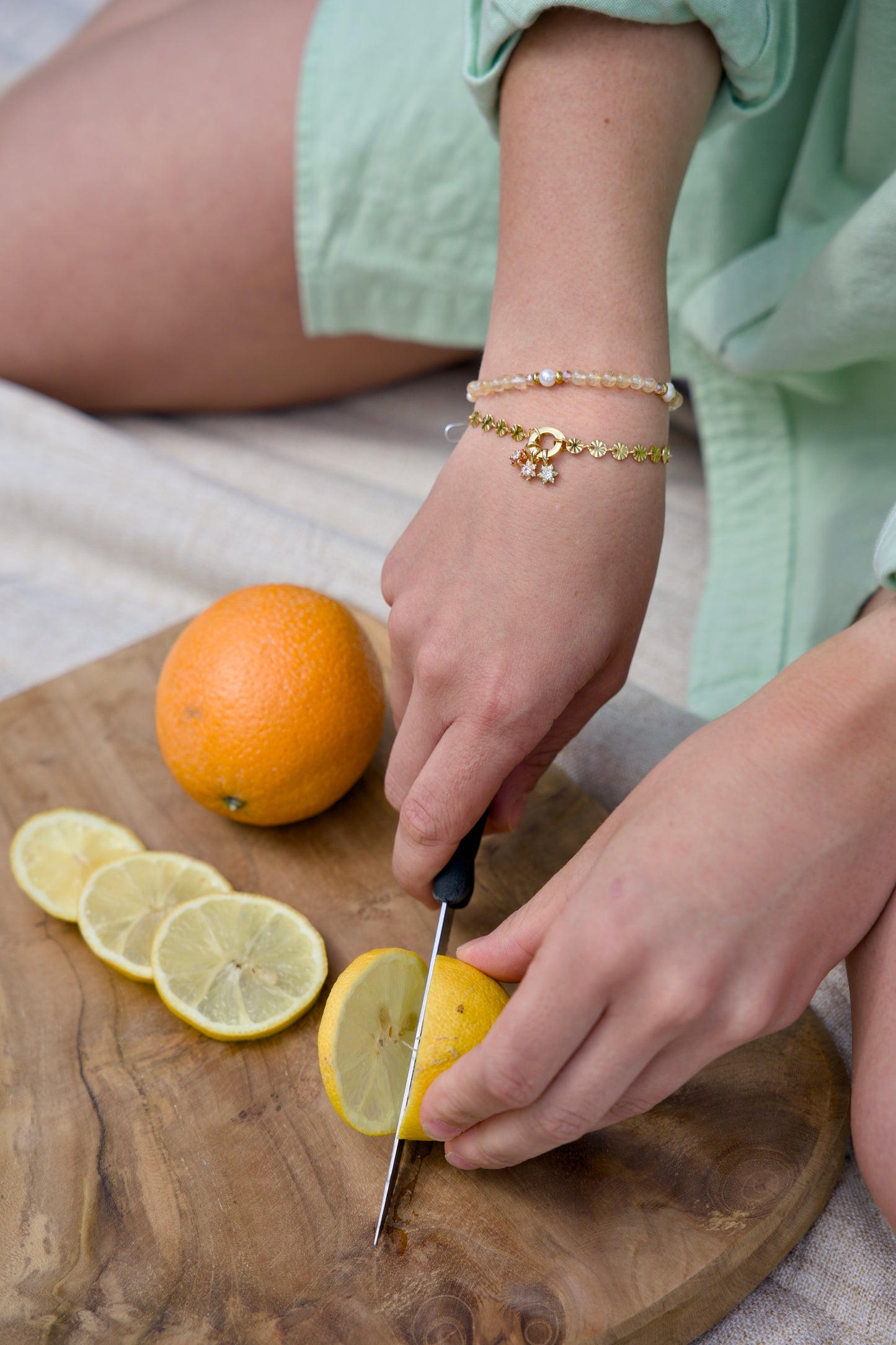 Geboortesteen bloem - Armband - Zon