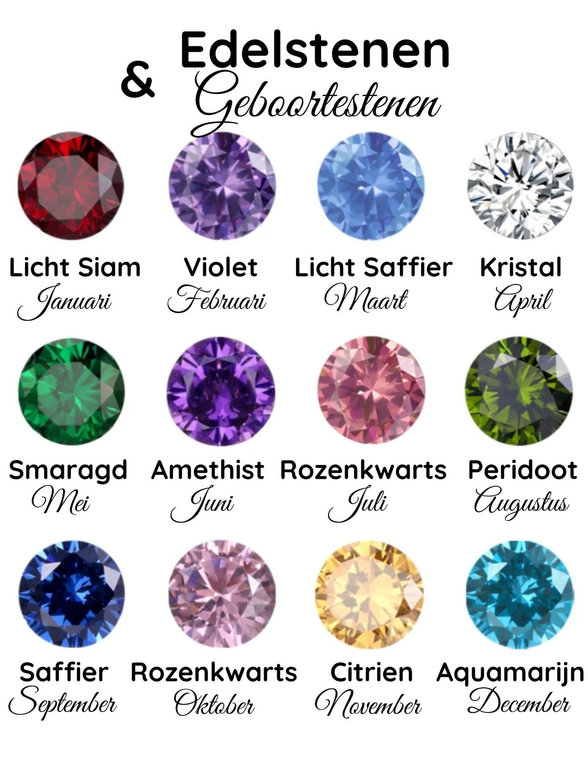 Geboorte-bloem - Ketting - Januari
