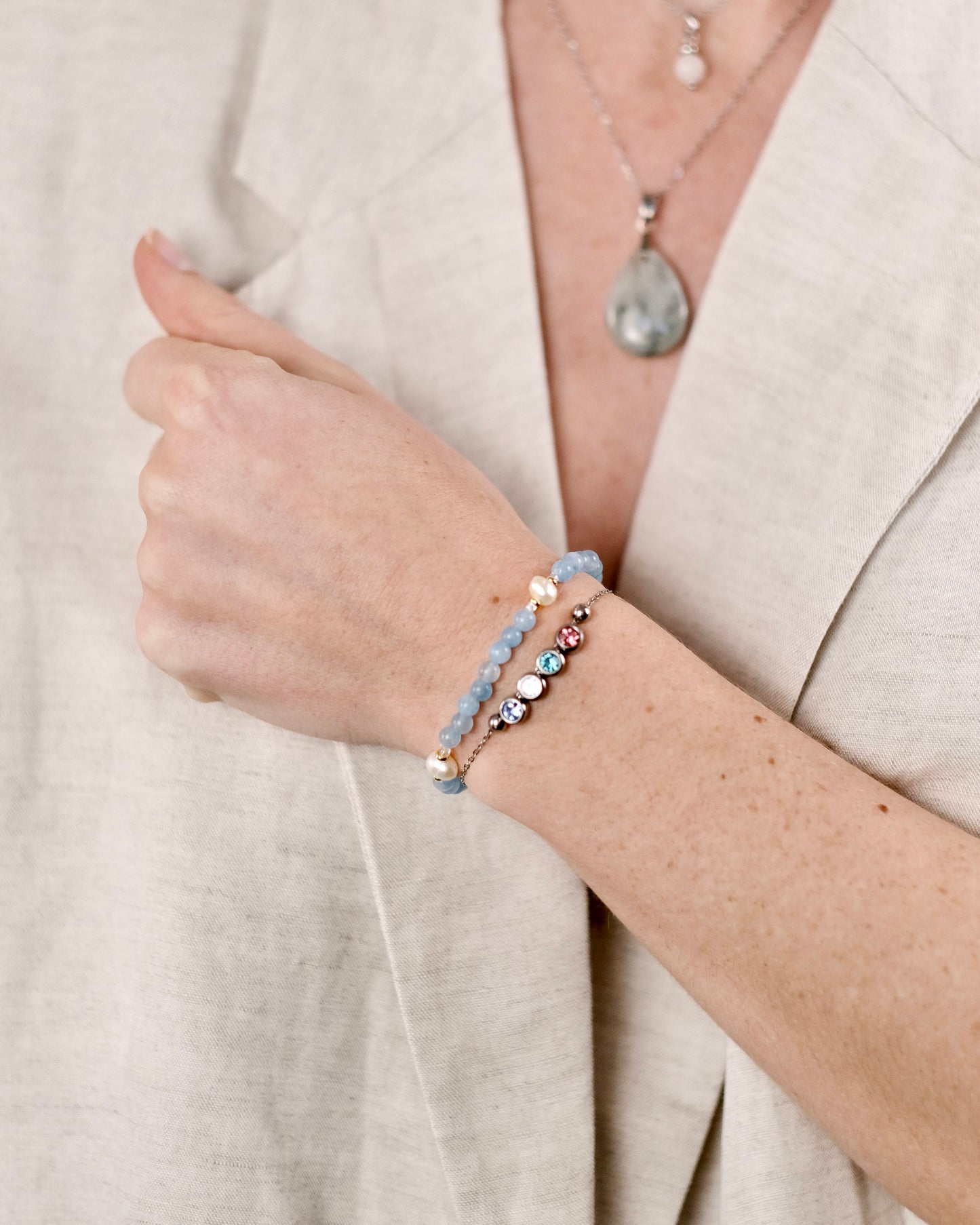 Geboortesteen Armband - Zilver