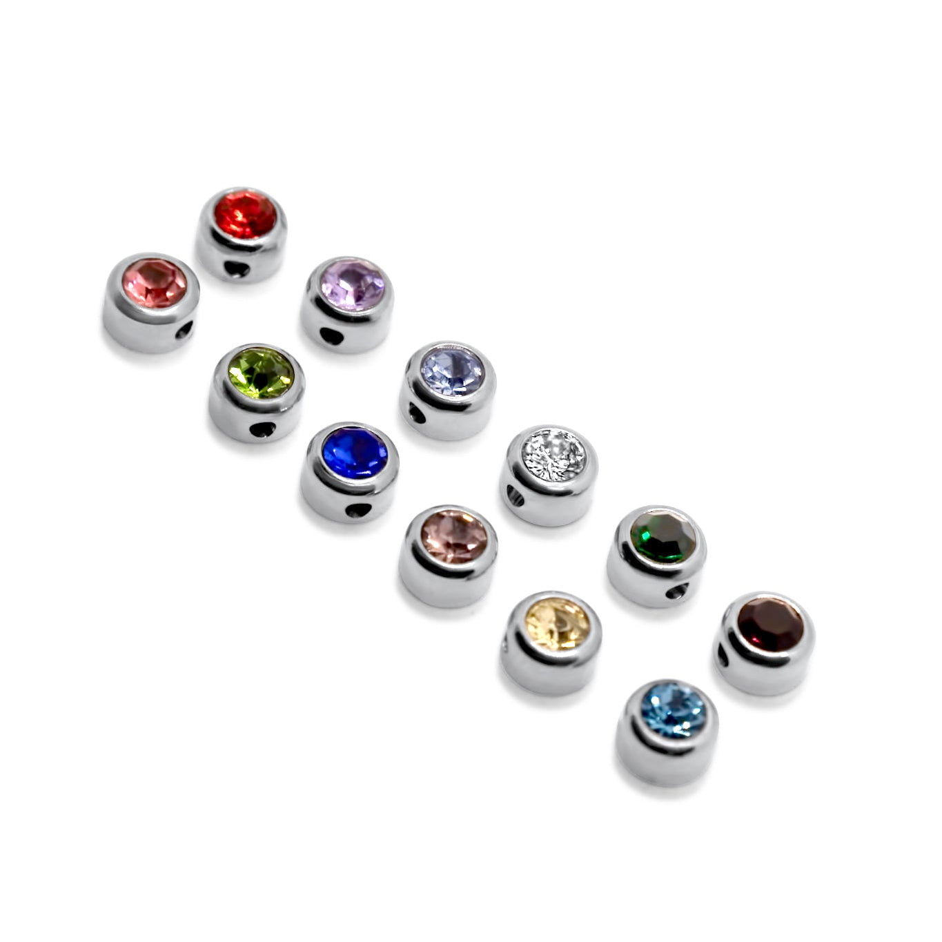 Geboortesteen bedeltjes - Los - Zilver