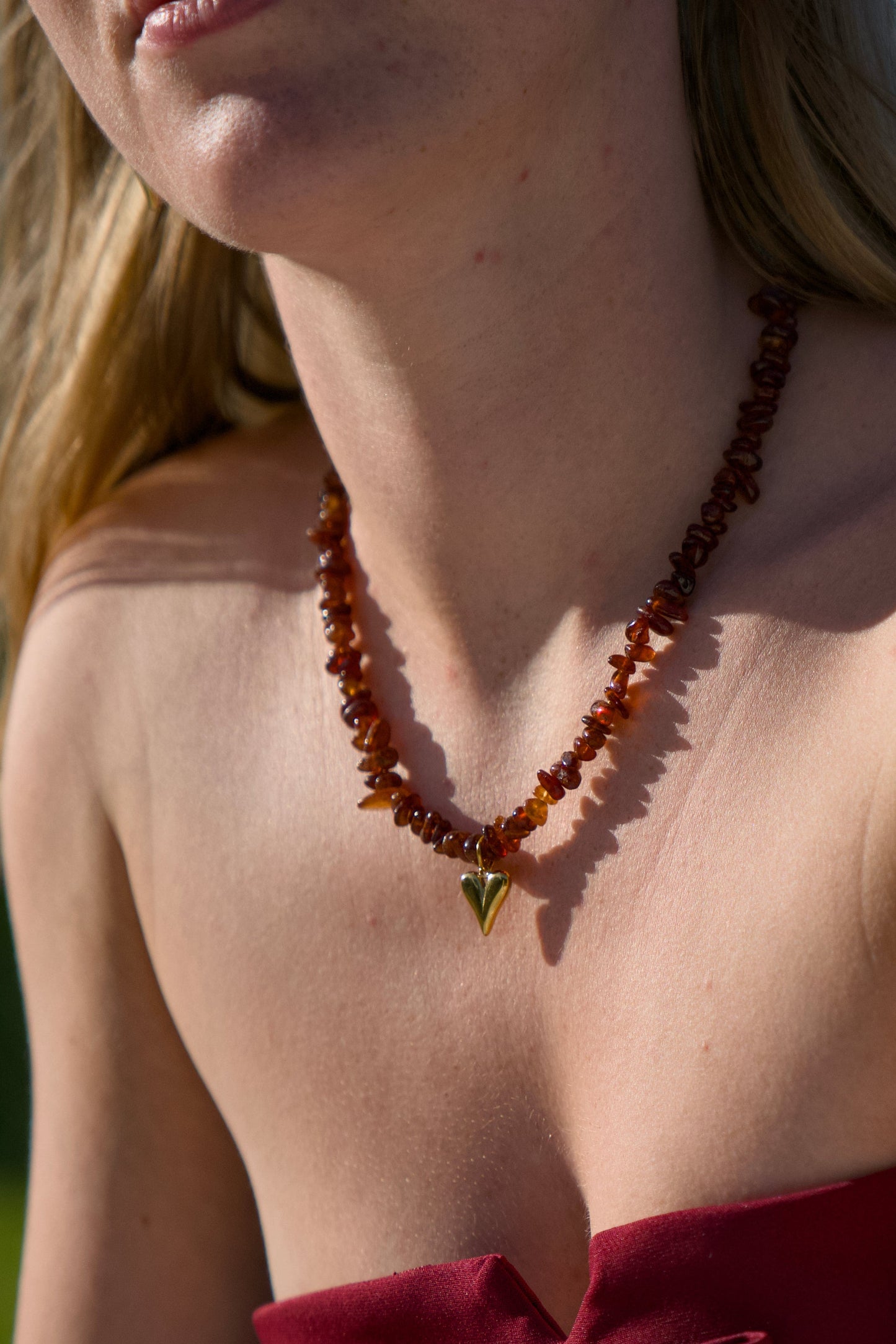Edelsteen ketting - Granaat - Goud