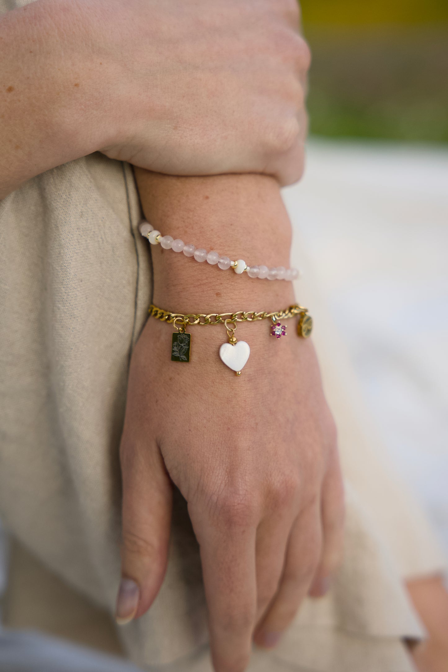 Edelsteen armbanden - Rozenkwarts