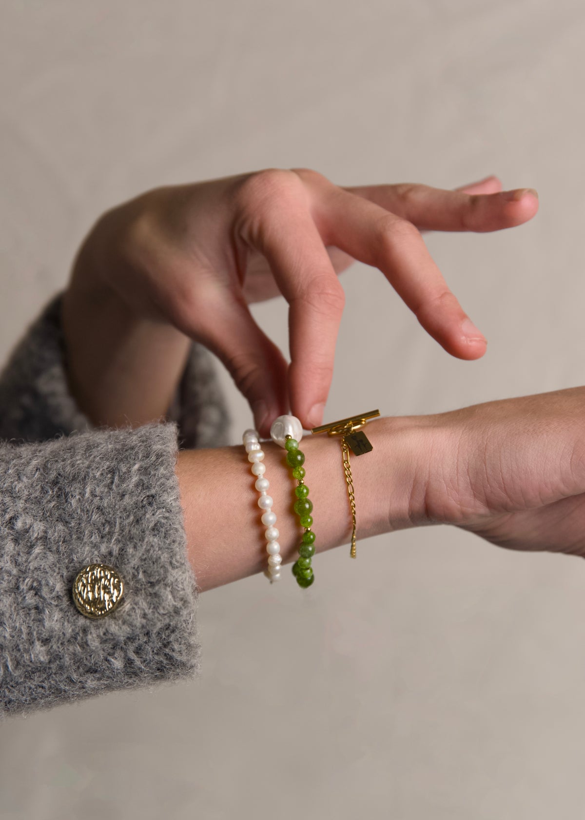 Peridoot x Barok Armband