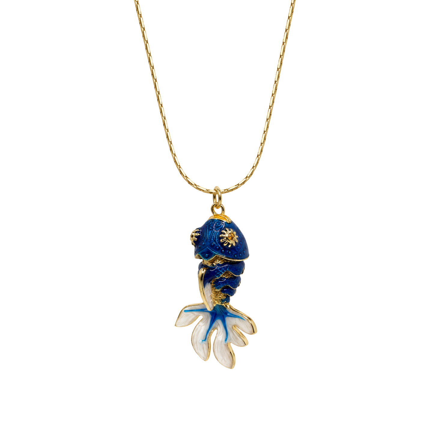 Bedelketting - Statement vis - Blauw