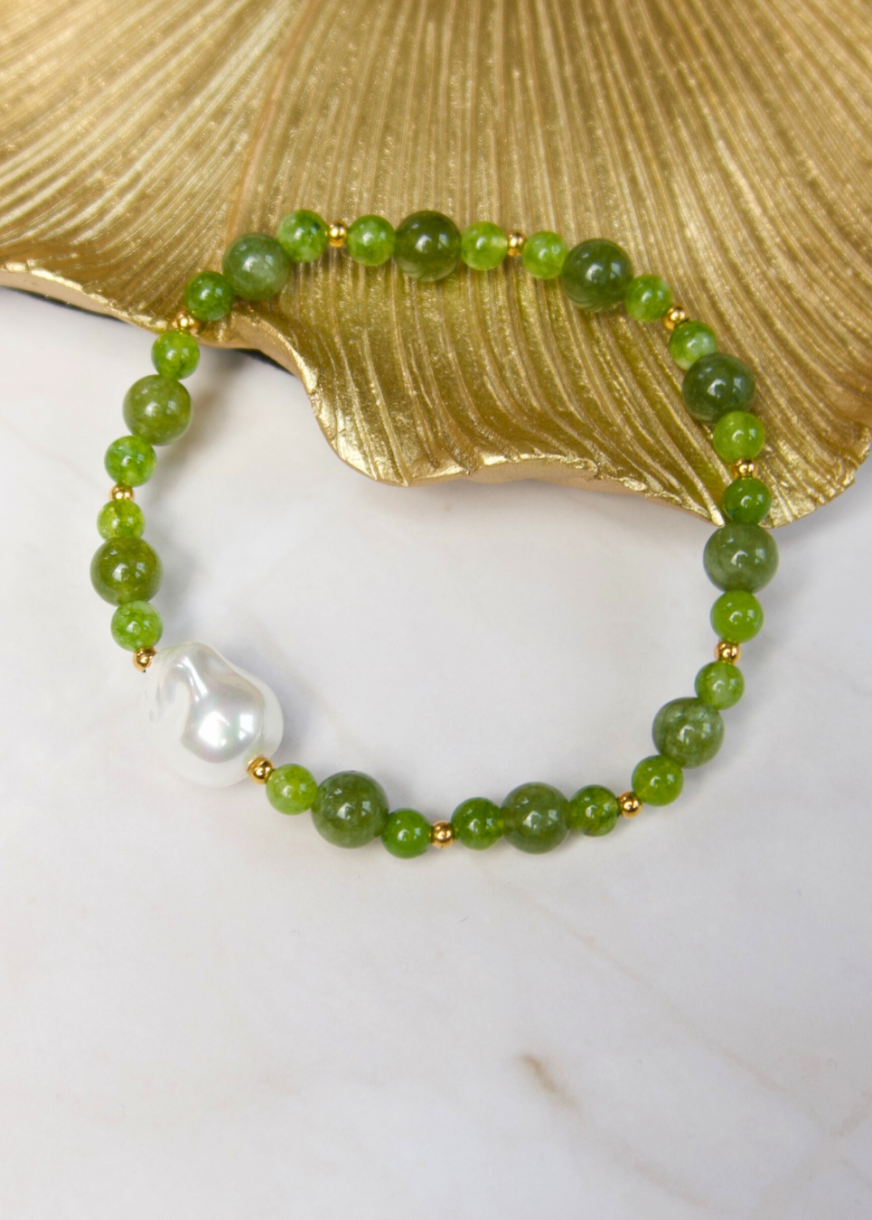Peridoot x Barok Armband