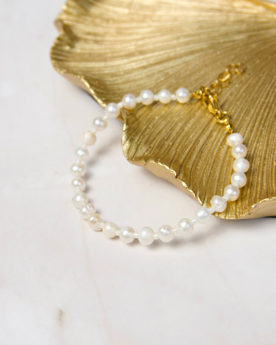 Subtiel Zoetwaterparel Armbandje