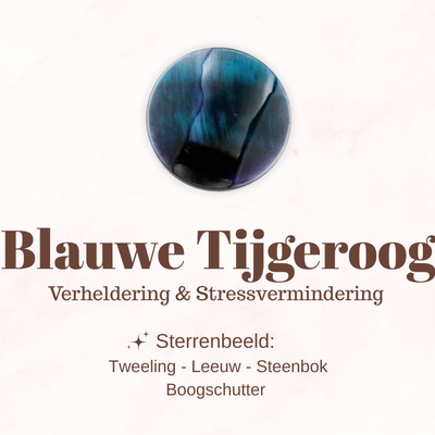Edelsteen - Blauwe Tijgeroog - Stress verlagend