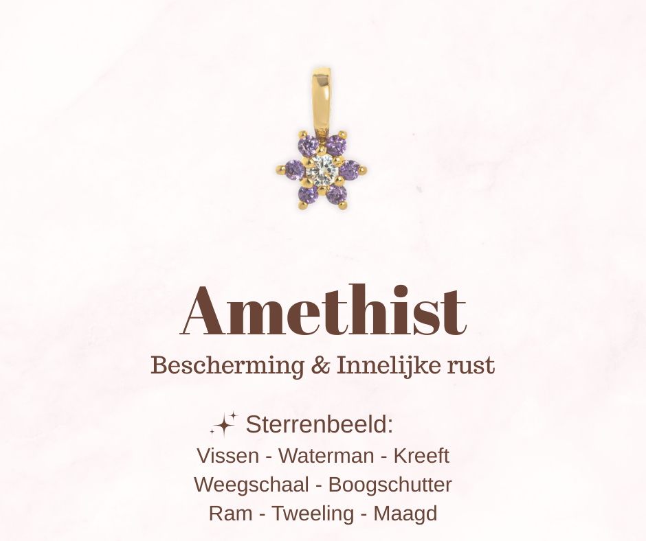 Geboortesteen bloem - Amethist - Beschermend