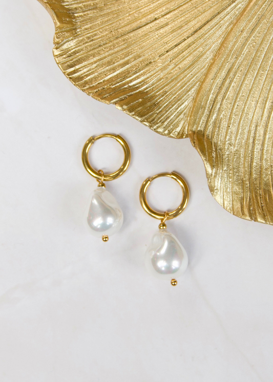 Barok Zoetwaterparel Oorbellen