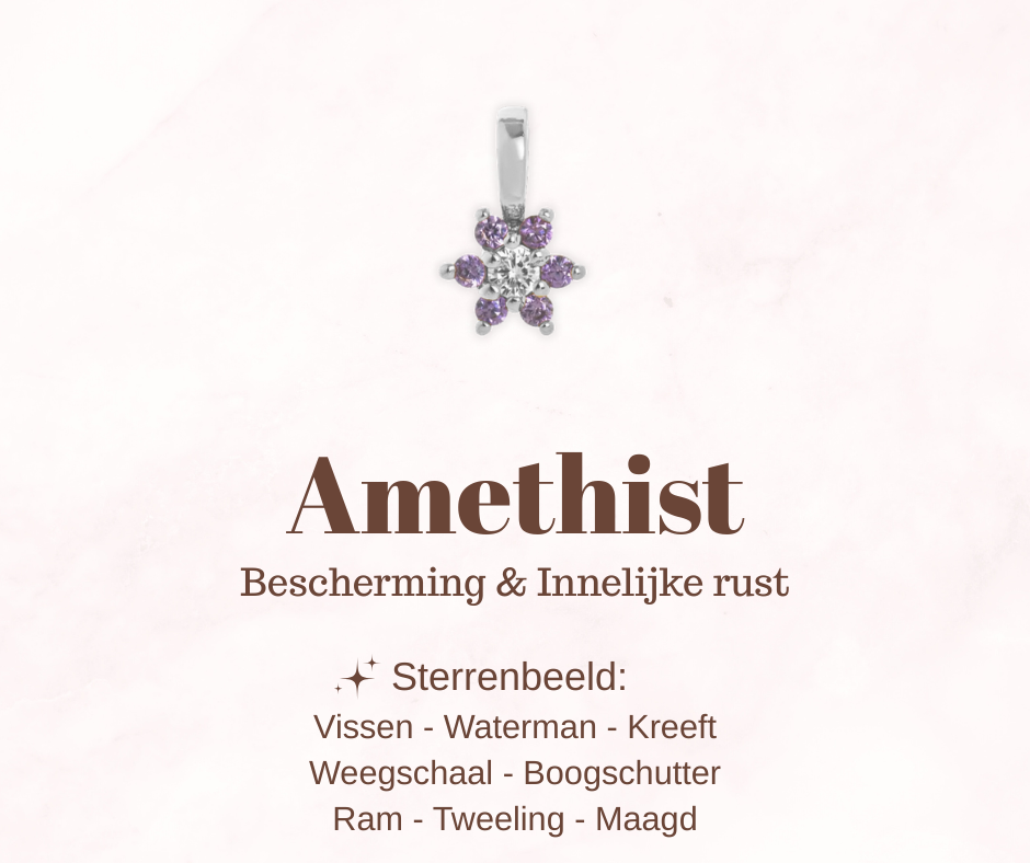 Geboortesteen bloem - Amethist - Beschermend