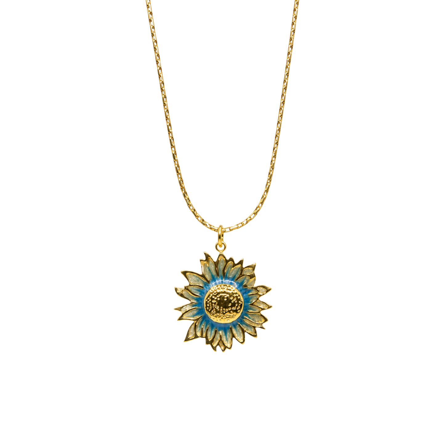 Bedelketting - Zonnebloem - Blauw