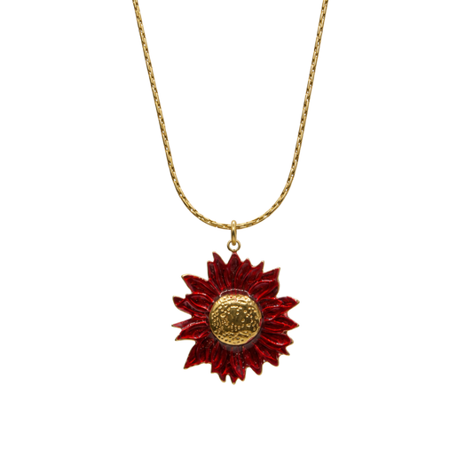 Bedelketting - Zonnebloem - Bordeaux