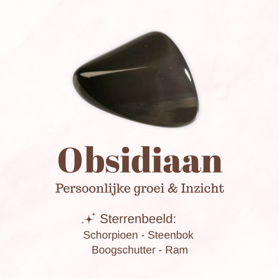 Edelsteen - Obsidiaan - Reinigend