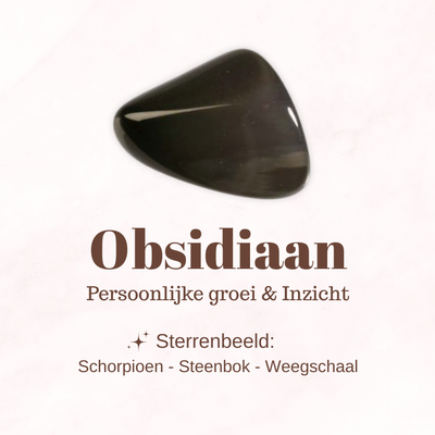 Edelsteen - Obsidiaan - Reinigend