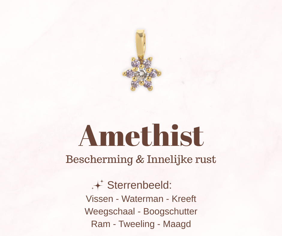 Geboortesteen bloem - Amethist - Beschermend
