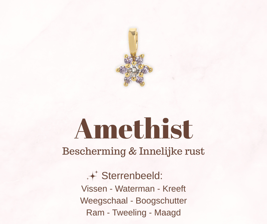 Geboortesteen bloem - Amethist - Beschermend