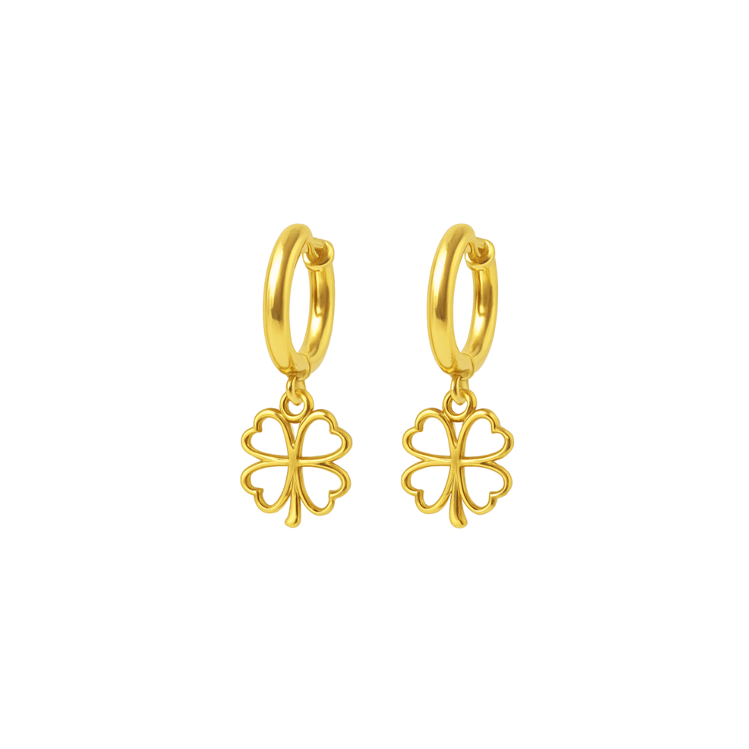 Symbolische Oorbellen – Klavertje 4