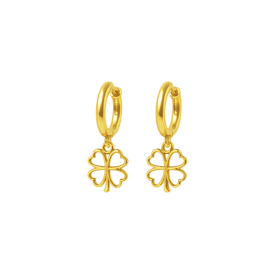 Symbolische Oorbellen – Klavertje 4