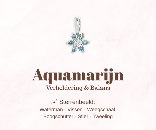 Geboortesteen bloem - Aquamarijn - Kalmerend