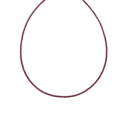 Edelsteen ketting mini - Granaat - Innerlijke kracht - Zilver