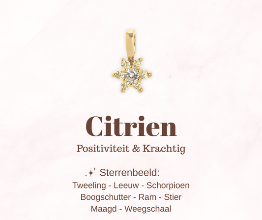 Geboortesteen bloem - Citrien - Levensvreugde