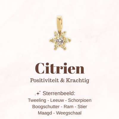 Geboortesteen bloem - Citrien - Levensvreugde