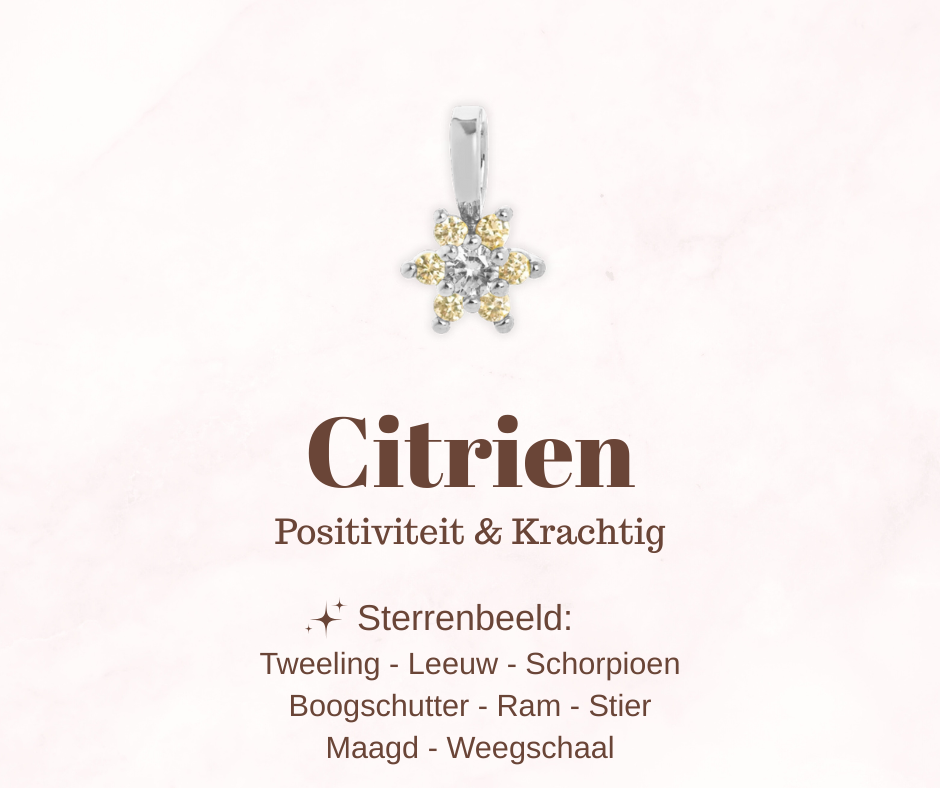 Geboortesteen bloem - Citrien - Levensvreugde