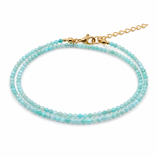 Dubbele edelsteen armband – Amazoniet
