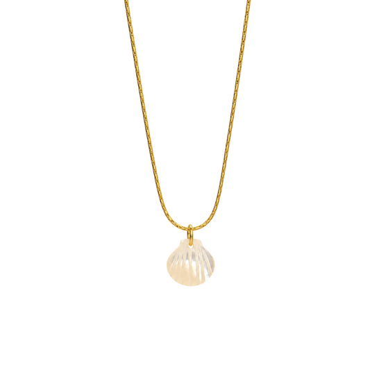 Bedelketting - Parelmoer schelp - Beige