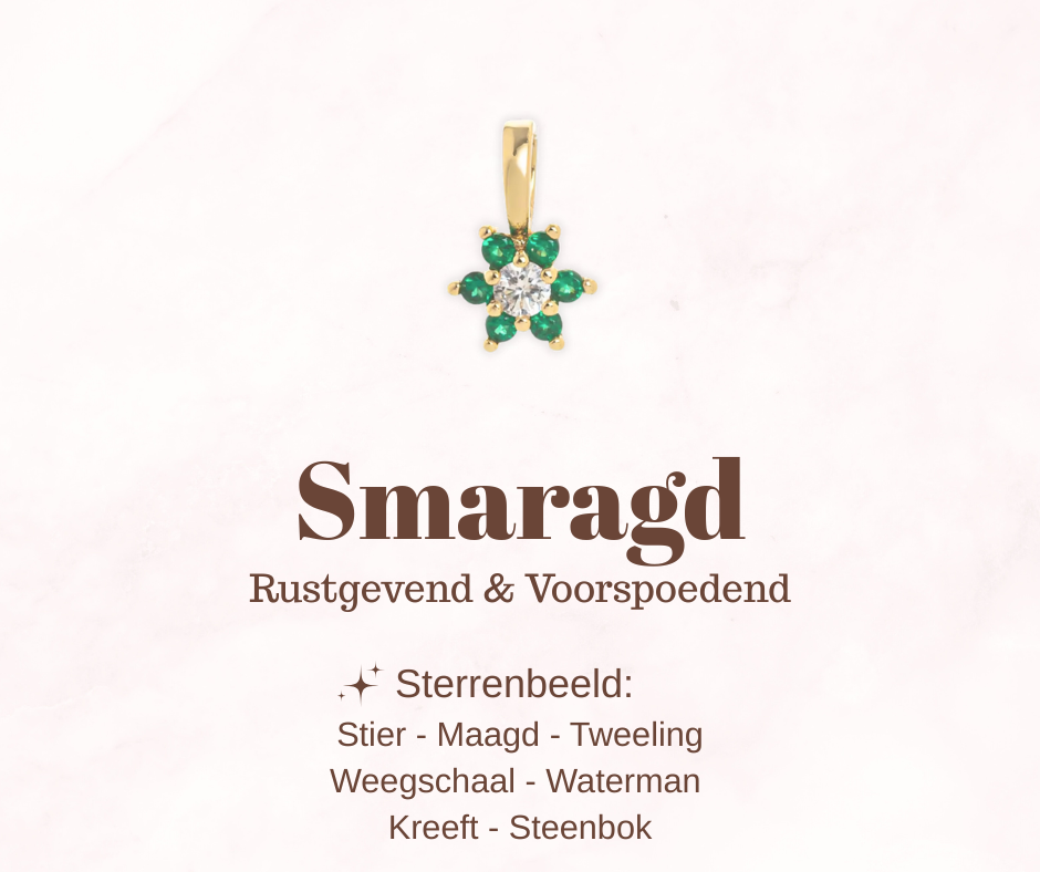 Geboortesteen bloem - Smaragd - Rustgevend