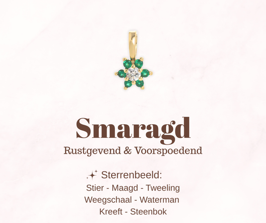 Geboortesteen bloem - Smaragd - Rustgevend