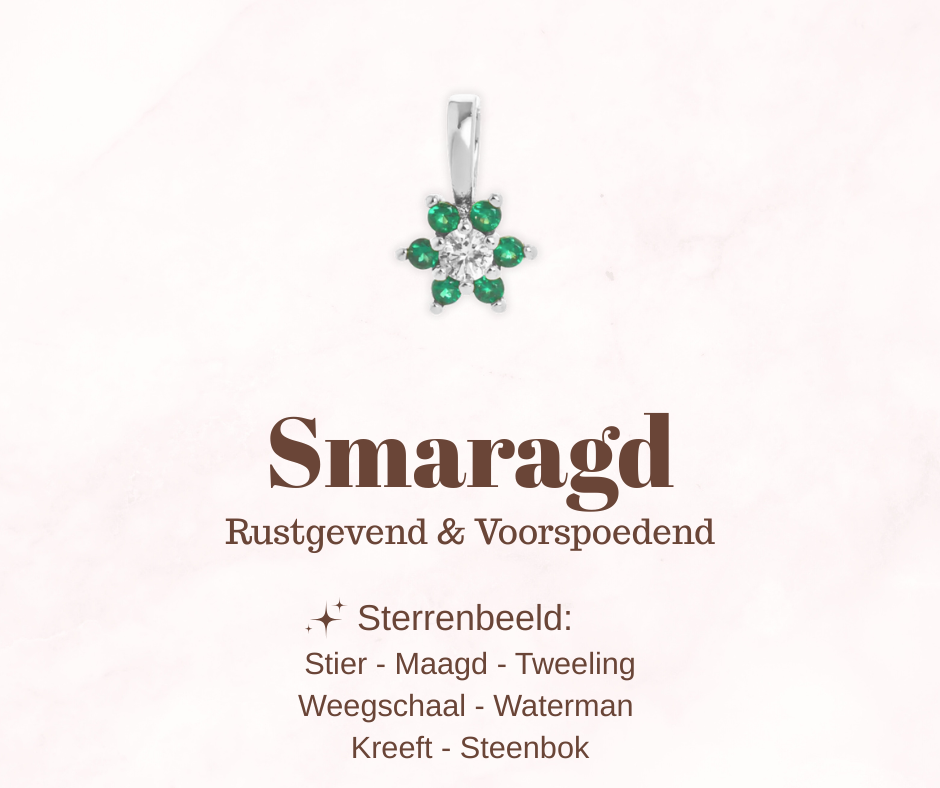 Geboortesteen bloem - Smaragd - Rustgevend
