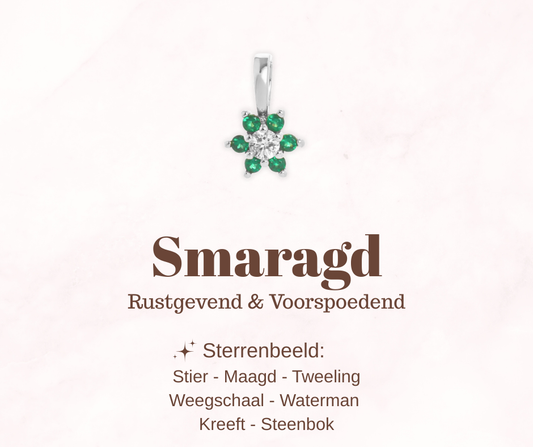 Geboortesteen bloem - Smaragd - Rustgevend