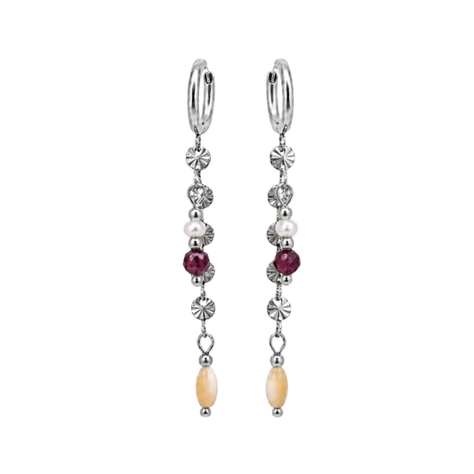 Sunshine oorbellen - Amethist