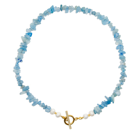 Edelsteen ketting - Aquamarijn