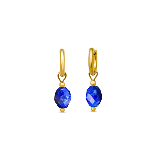 Edelsteen oorbellen - Facet - Lapis Lazuli