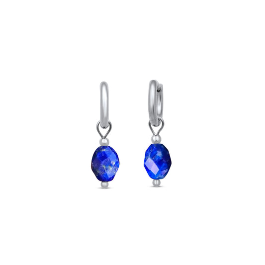 Edelsteen oorbellen - Facet - Lapis Lazuli