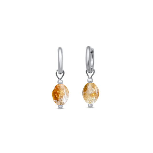 Edelsteen Oorbellen - Facet - Citrien - Levensvreugde