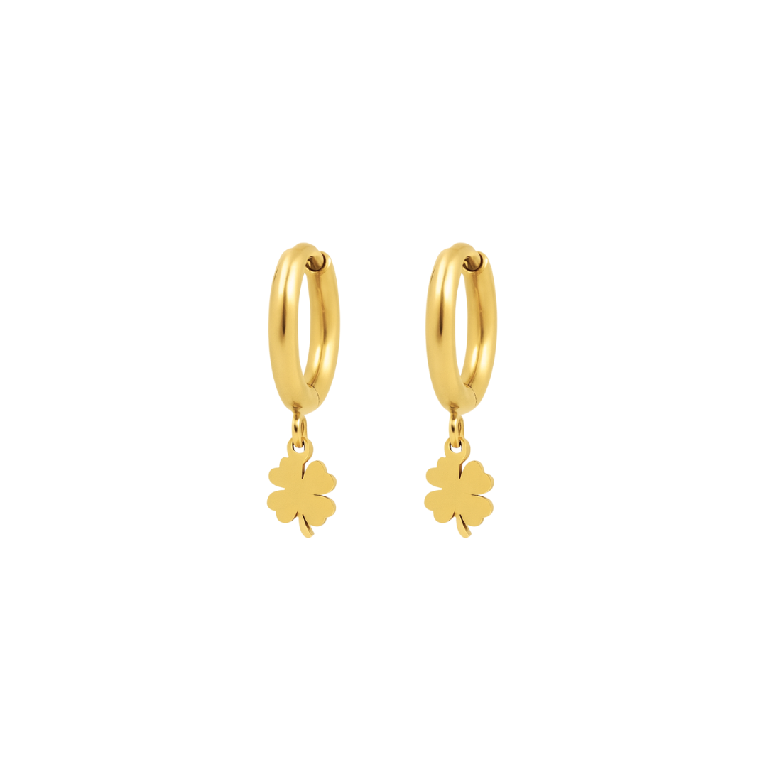 Symbolische Oorbellen – Klavertje 4