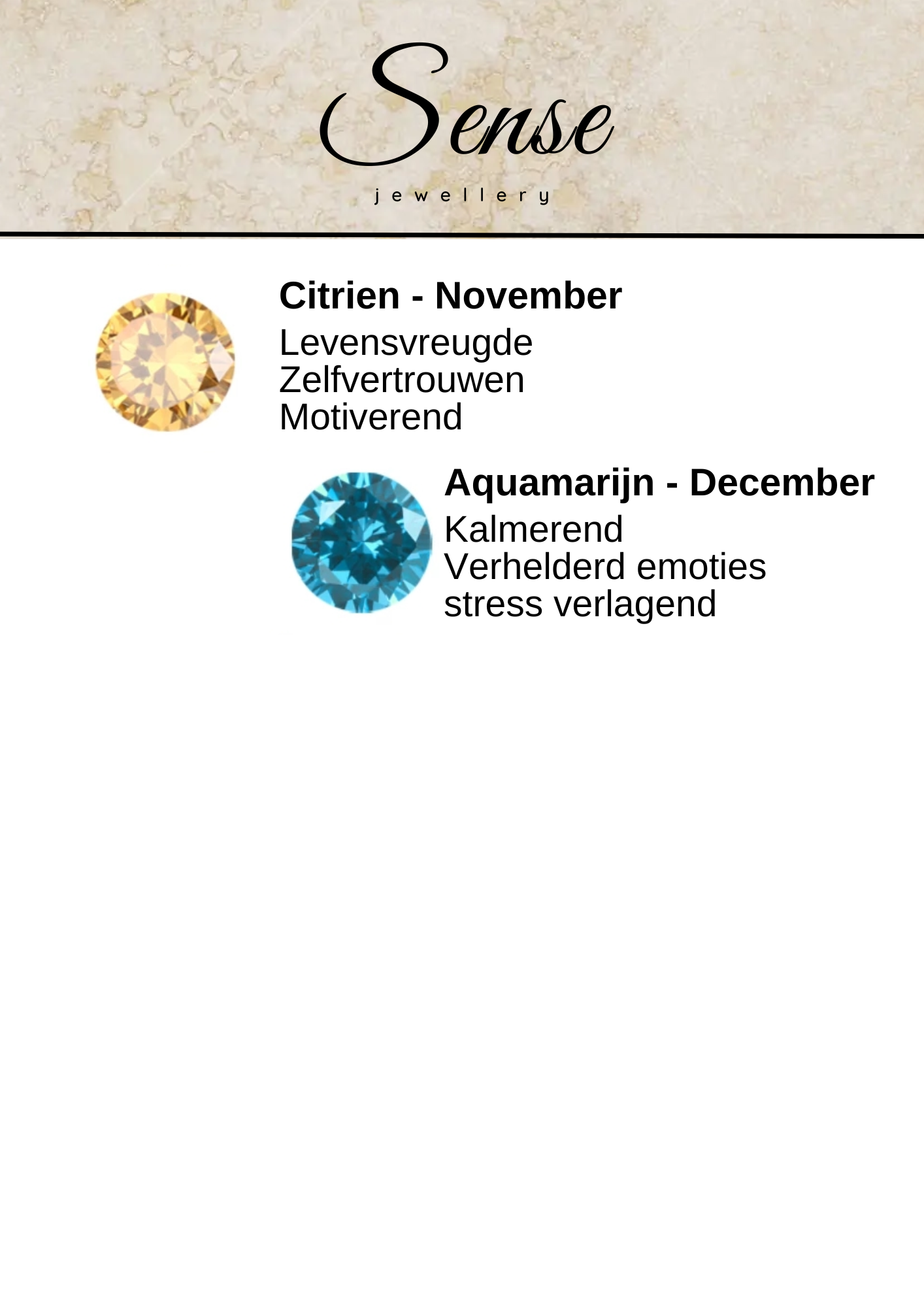 Geboortesteen oorbellen -  November