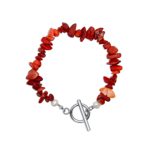 Edelsteen Armband - Rood Koraal