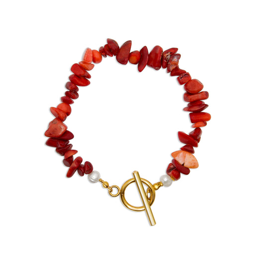 Edelsteen Armband - Rood Koraal
