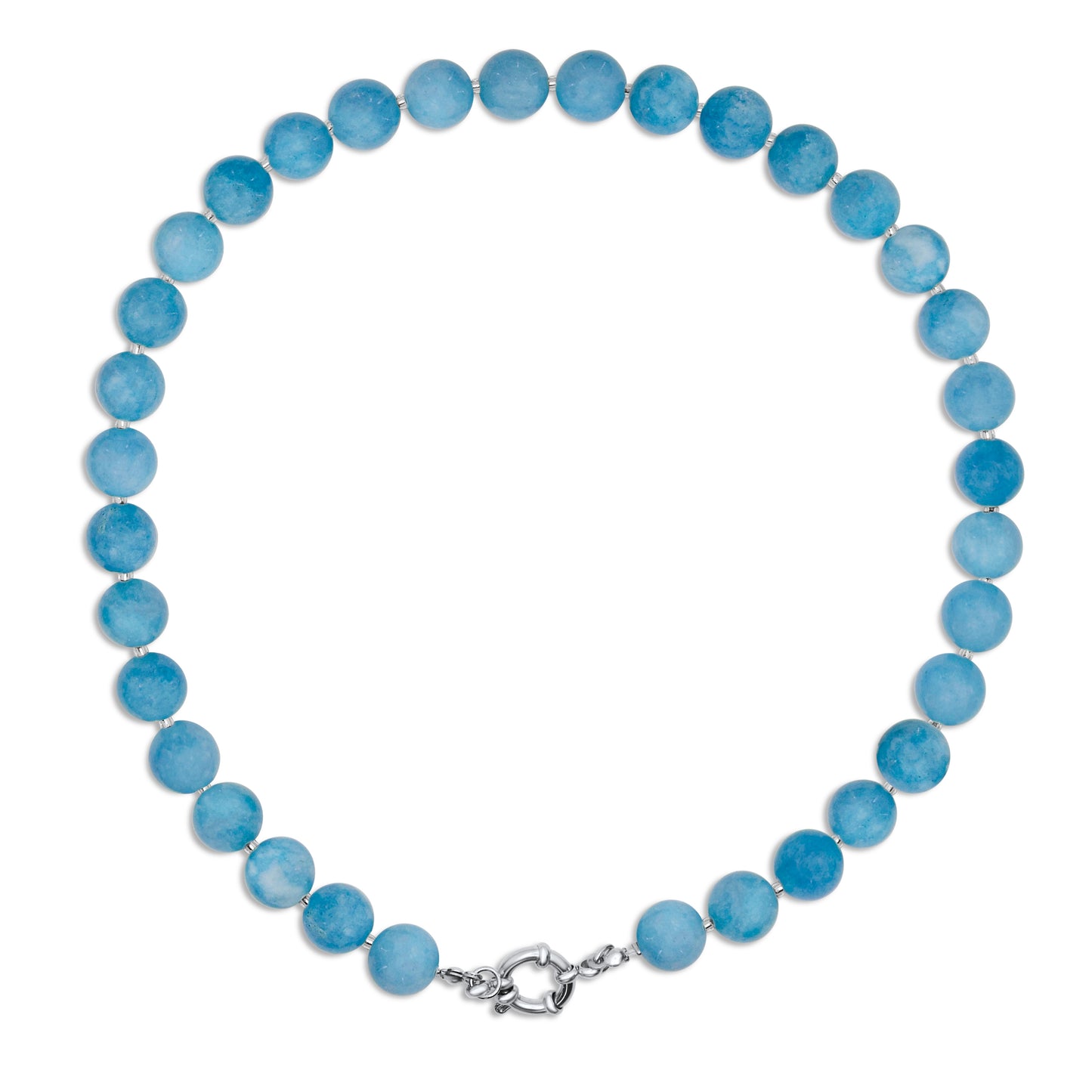 Edelsteen ketting - Blauwe Chalcedoon
