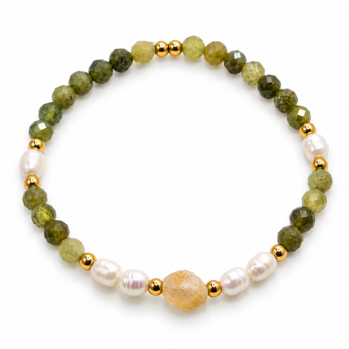 Shining gems - Citrien & Groene Granaat