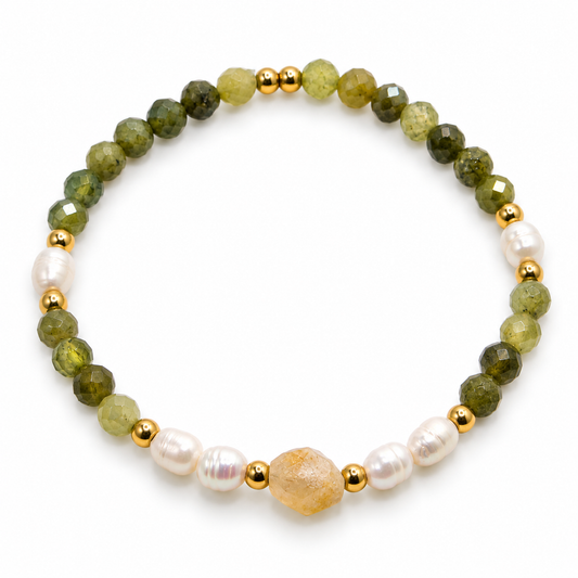 Shining gems - Citrien & Groene Granaat